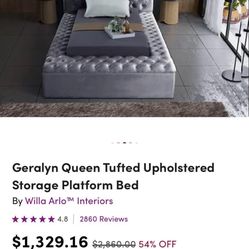 King Bed frame With Storage (Brand New)