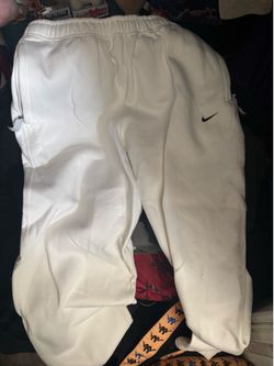 White Nike joggers