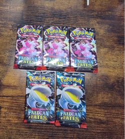 Pokémon Scarlet & Violet Paldean Fates Booster Packs x5