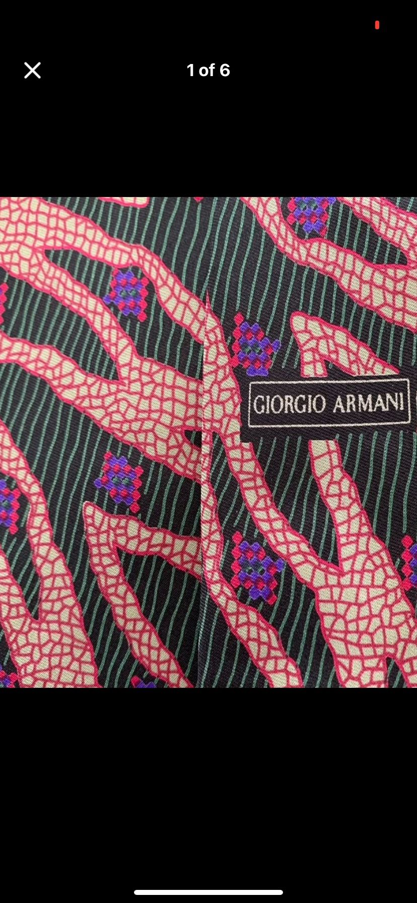 Y2K Giorgio Armani - designer Zebra Cravatte Italian Silk Tie