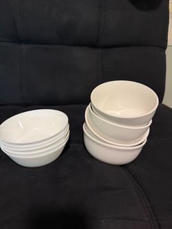White Ceramic Bowls Set