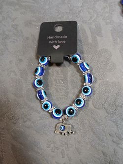 Evil Eye Bracelet with Elephant