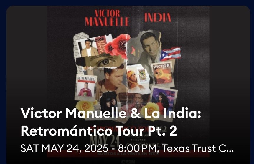 Víctor Manuelle Y La India Tickets