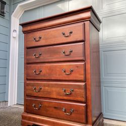 🪵 Solid Wood 5-Drawer Tall Dresser – 40.5 x 20.5 x 54