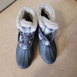 Grey Winter Boots Womens 8