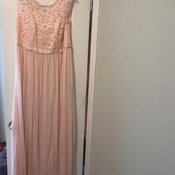 Full Length Formal Dress - Light Pink - Size 16