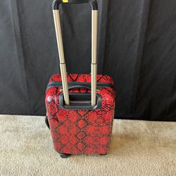 22in Black And Red Snake Print Suitcase 
