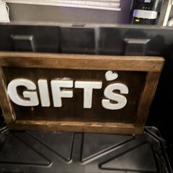 Handmade gifts sign for wedding