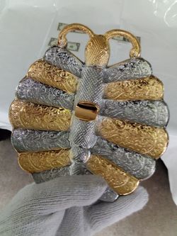 Gold and Chrome Plated Butterfly Ashtray