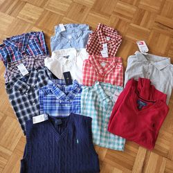 Big Boys Bundle Button Down And Sweaters 