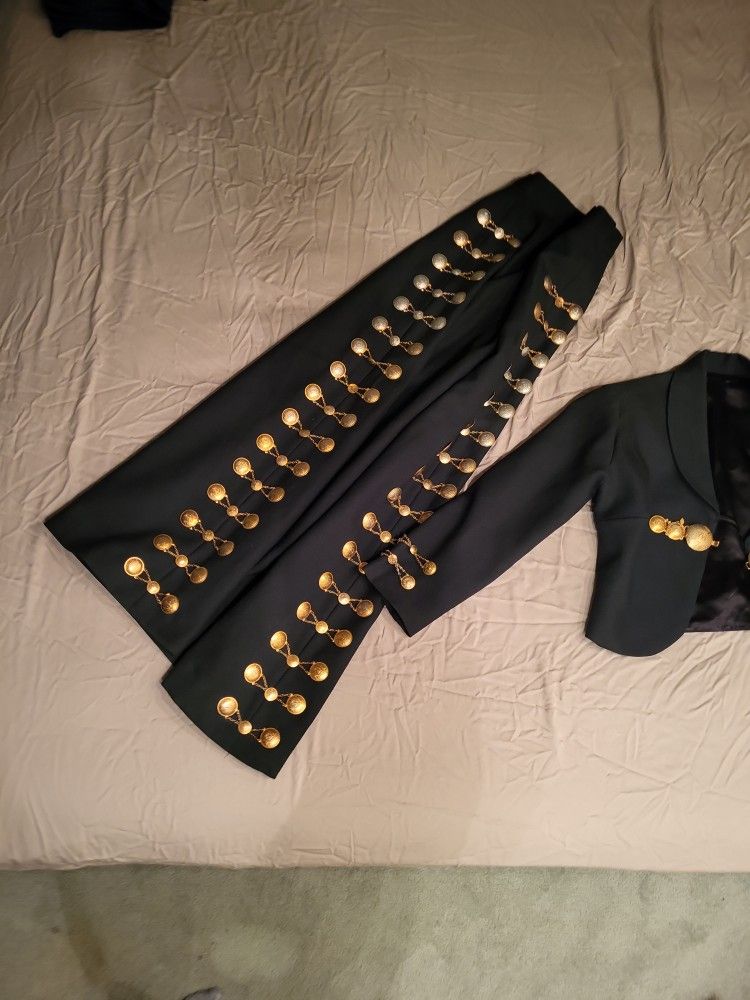 Black custom Mariachi Skirt and Jacket