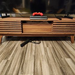 Modway Render 70" Walnut Wood TV Stand