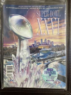 Super Bowl XXVI GAME PROGRAM - Washington Redskins vs. Buffalo Bills - January 26th, 1992