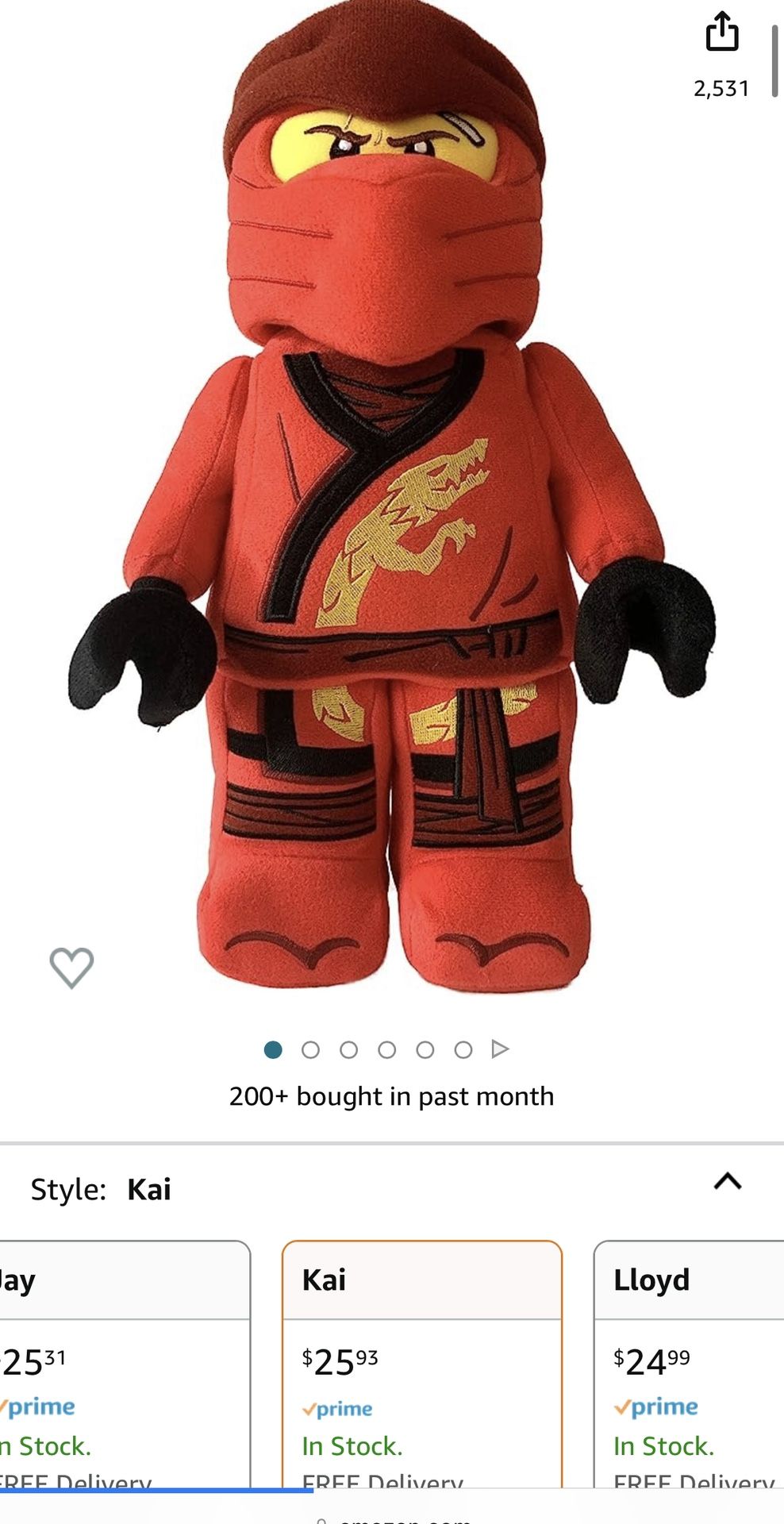 Zane Ninjago stuffed toy