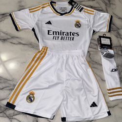 Real Madrid Kid Uniform, Real Madrid Jersey 7-12yrs 