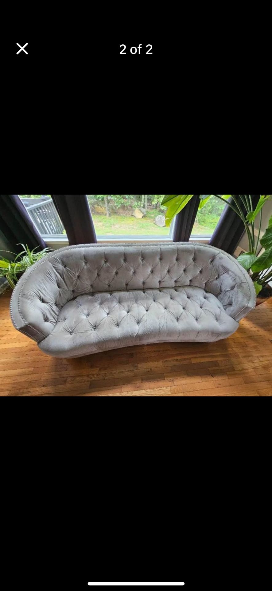 Gray Truffle crystal Couch