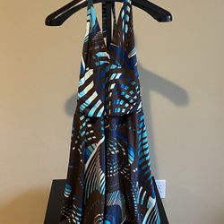 Brown And Blue Tank Top BCBG Dress - Size M