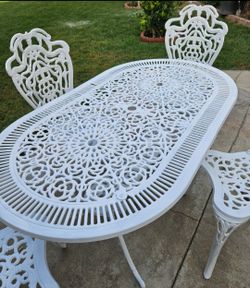 5pc Patio set /Cast Aluminum Garden Set/Outdoor Furniture/Cash Only