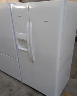 New side by side refrigerator white