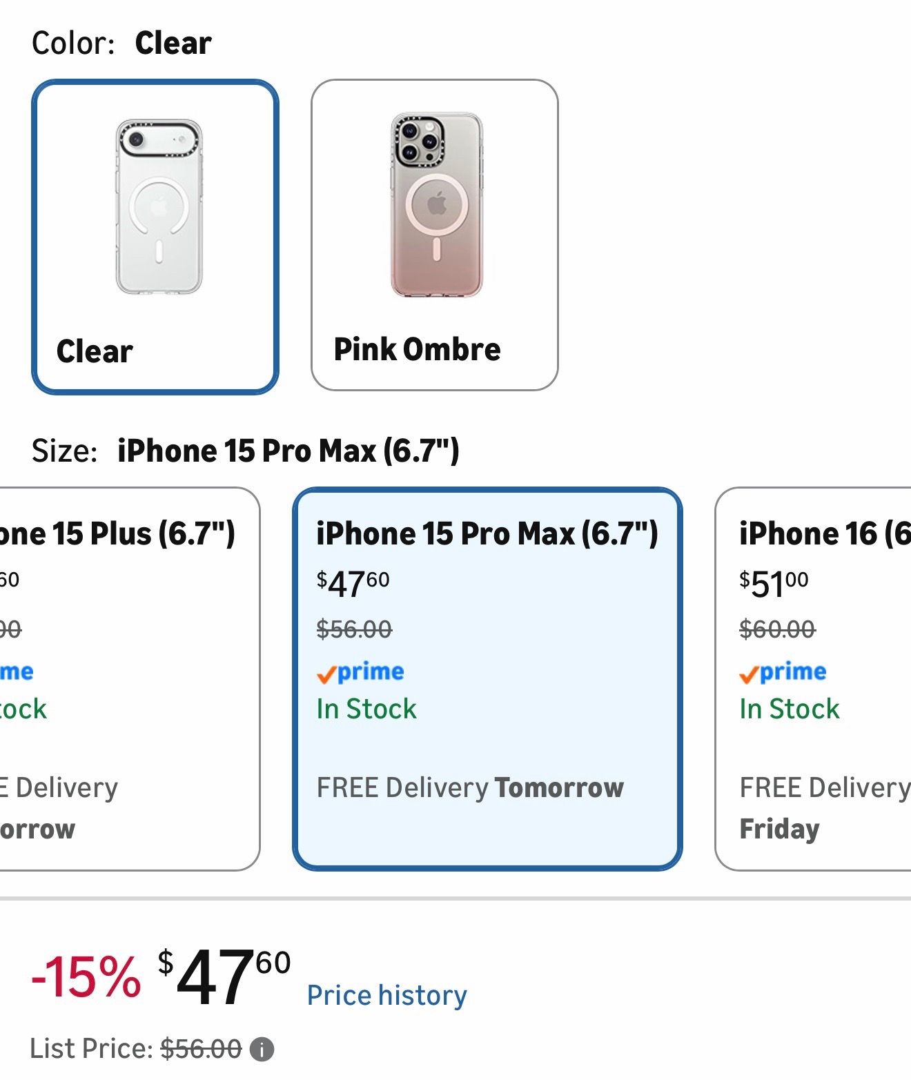 CASETiFY Clear iPhone 15 Pro Max Case