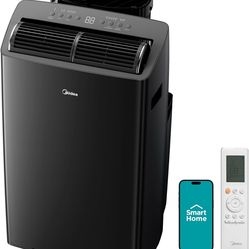 Midea Duo 12,000 BTU (10,000 BTU SACC) High Efficiency Inverter, Ultra Quiet Portable Air Conditioner, Cools up to 450 Sq. Ft., Compatible with Alexa/