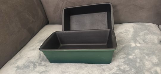 Two heavy bread loaf pans