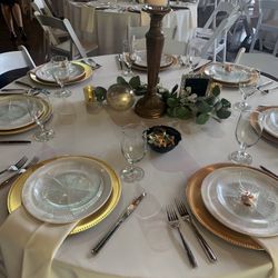 Gold Tone Candle Holder 