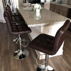 Brand New 4 Brown Bar Stools 