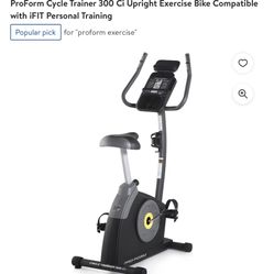 ProForm Cycle Trainer 300 Ci Upright Exercise Bike Compatible with iFIT Personal Training