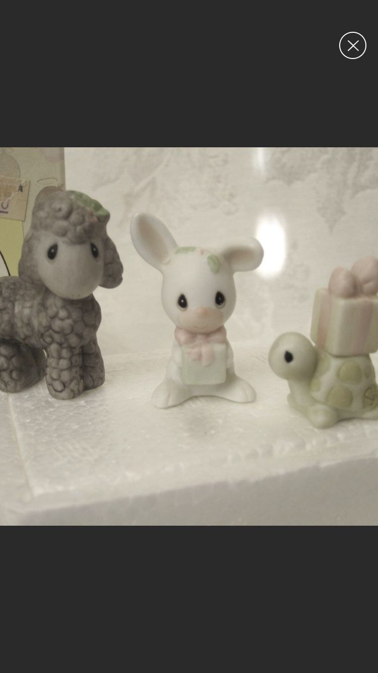 Lamb, Bunny, Turtle Precious Moments Mini Nativity