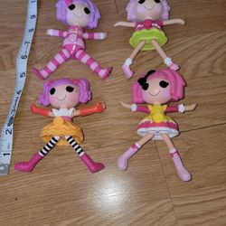 4 Little LaLaLoopsy Dolls