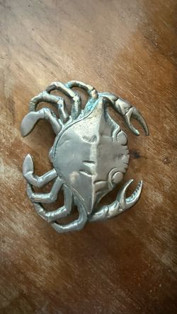 Bronze crab door knocker