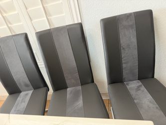 Set of 4 Gray Dining Chairs