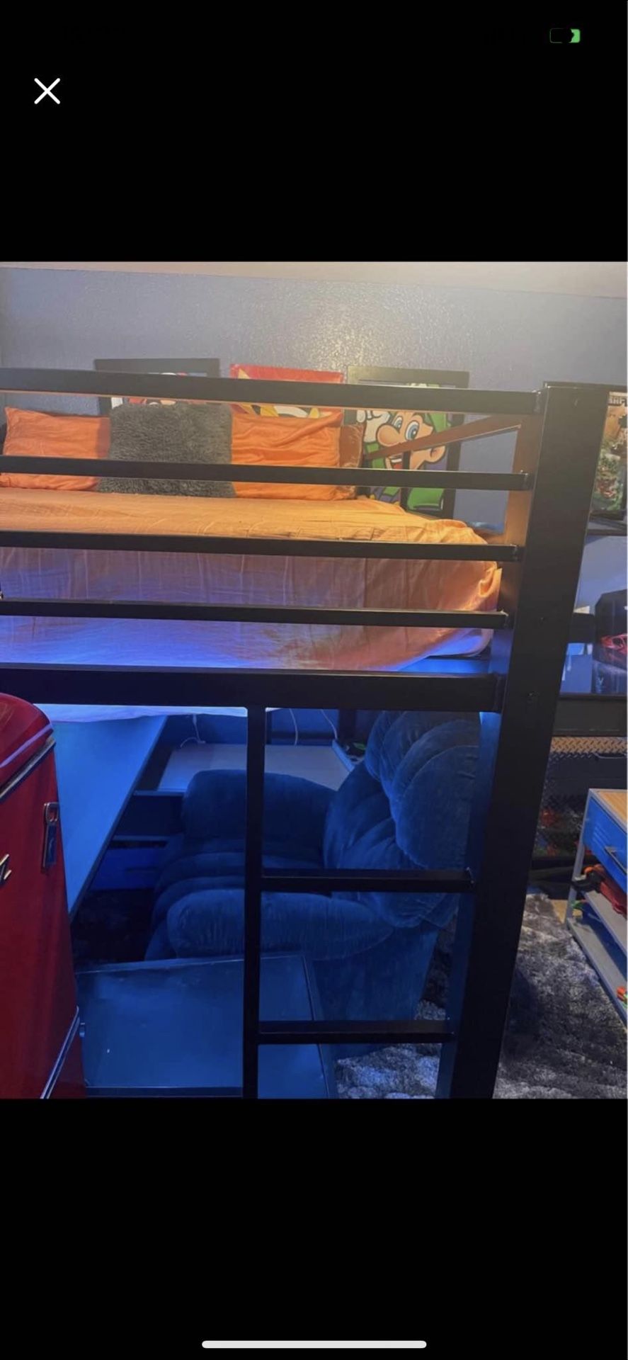 Full Size Loft Bed With Built In Desk N Mattress & dresser n more $450
