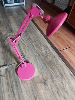 Pink adjustable desk lamp - needs bulb