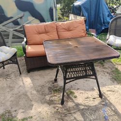 Gorgeous Patio Rattan Set $80  Delivery Available 