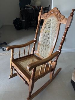 Vintage wood rocking chair