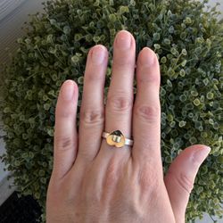 James Avery Retired Gold And Silver Heart Ring