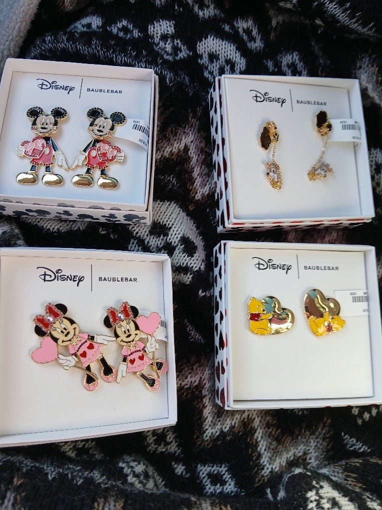 Disney Baublebar Valentine's Earrings $25 Each