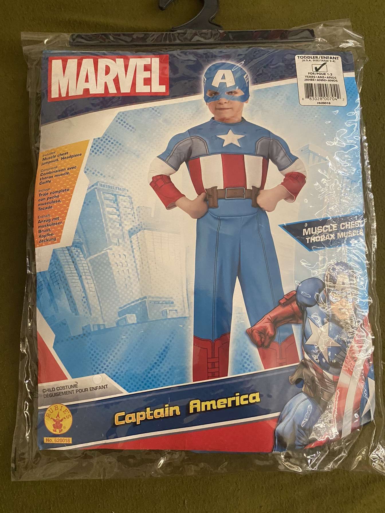 Marvel Captain America for Toddler's 1-2 years old