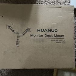 Brand New Sealed Huanuo Dual Monitor Desk Mount Adjustable