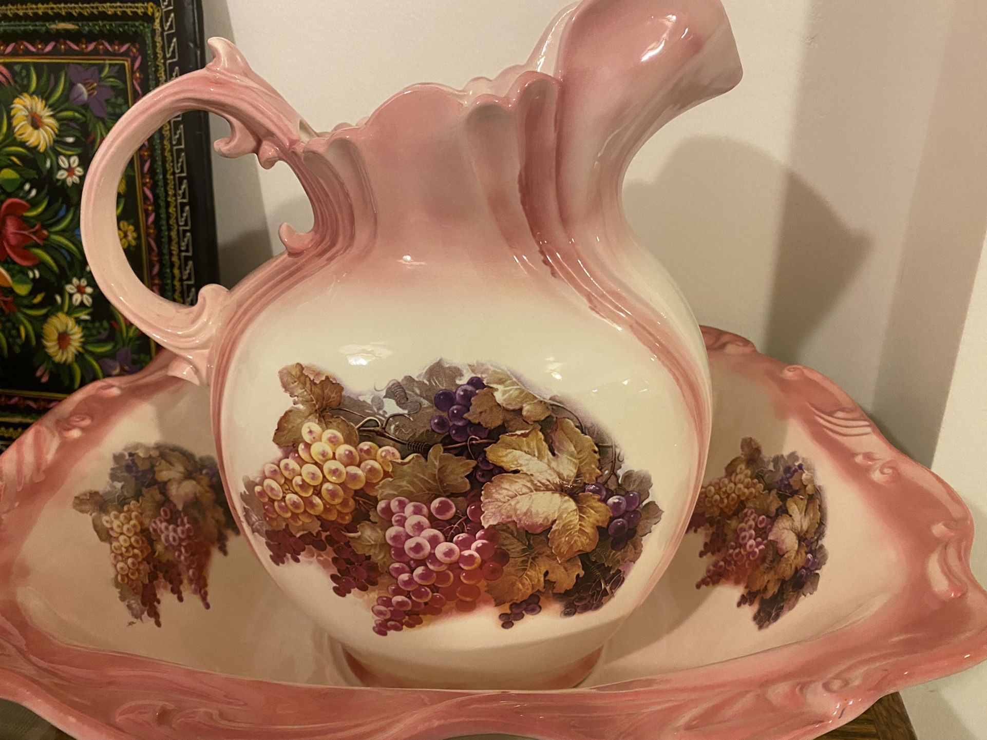 Antique Pitcher With Basin