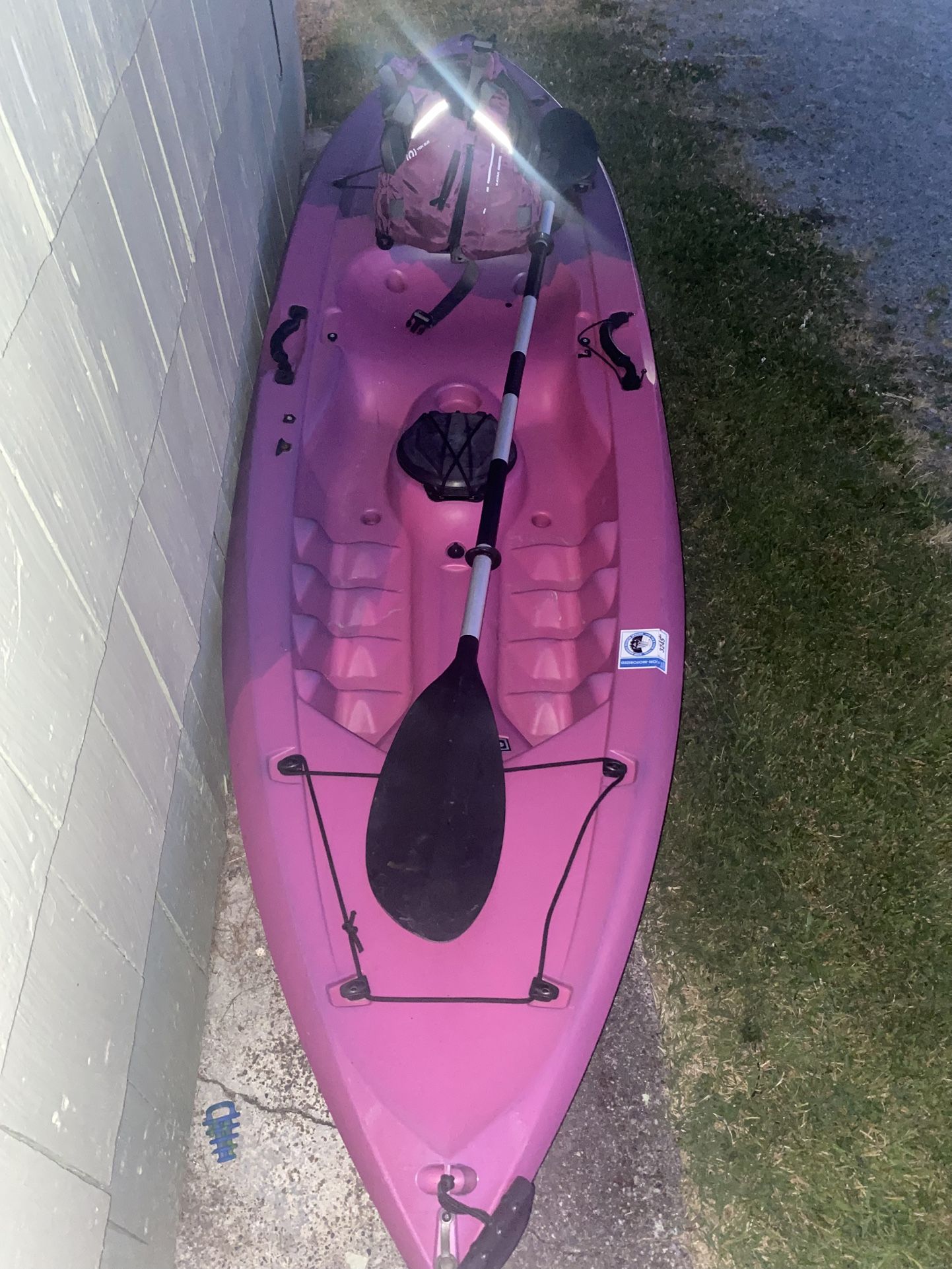 Pink And Purple Kayak
