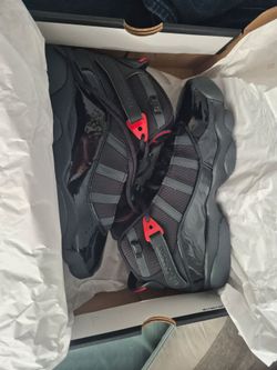 Air Jordan 6 Rings Black Red Sneakers