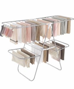 2 Level Clothes Drying Rack w/33 Drying Rails