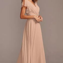 David’s Bridal Blush Maxi Dress 