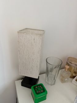 Small Table Lamp with Fabric Shade