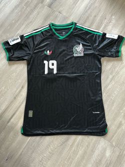 Gilberto Mora #19 Black Mexico World Cup Player Version Kit Mens Slim Fit XL