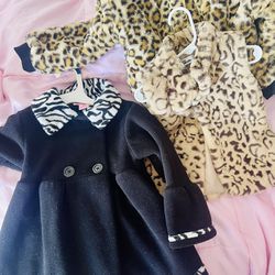 Toddler Fleece Pea Coat, 4TLeopard Faux Fur Vest And Jacket