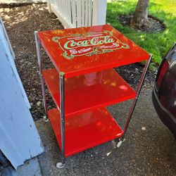 Coca-Cola 3 Tiered Rolling Table